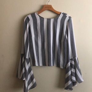 Stripe Flare Top